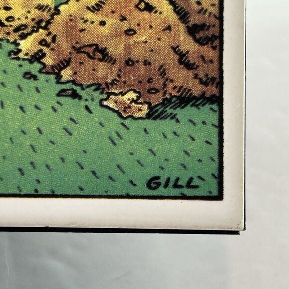 Vintage Funny Golf Golfer Tile Plaque with Stand Gill 4 1/2" Square Taiwan 1988 - Picture 3 of 6